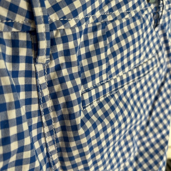 Talbots Petite Blue and White Checkered Cropped Pants 6P - Picture 9 of 16